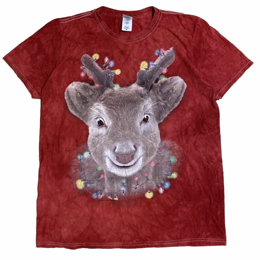 GILDAN(ギルタン)のUS古着 半袖Tシャツ アニマルT タイダイ トナカイ クリスマスb51 メンズのトップス(Tシャツ/カットソー(半袖/袖なし))の商品写真