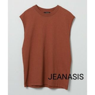 ジーナシス(JEANASIS)の【送料込】JEANASIS オーガニックコットンFS　(ブラウン)(カットソー(半袖/袖なし))