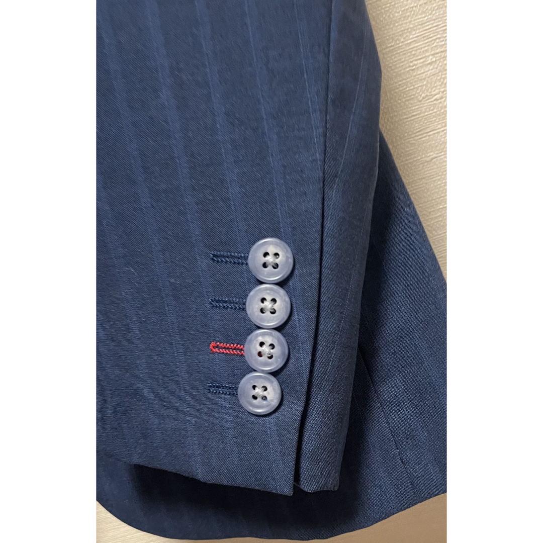 美品 フルオーダー7万円 サマー スーツ ブルー 青 メンズのスーツ(セットアップ)の商品写真