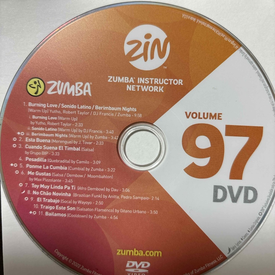 Zumba(ズンバ)のズンバ　ZIN97  CD.DVD エンタメ/ホビーのCD(その他)の商品写真