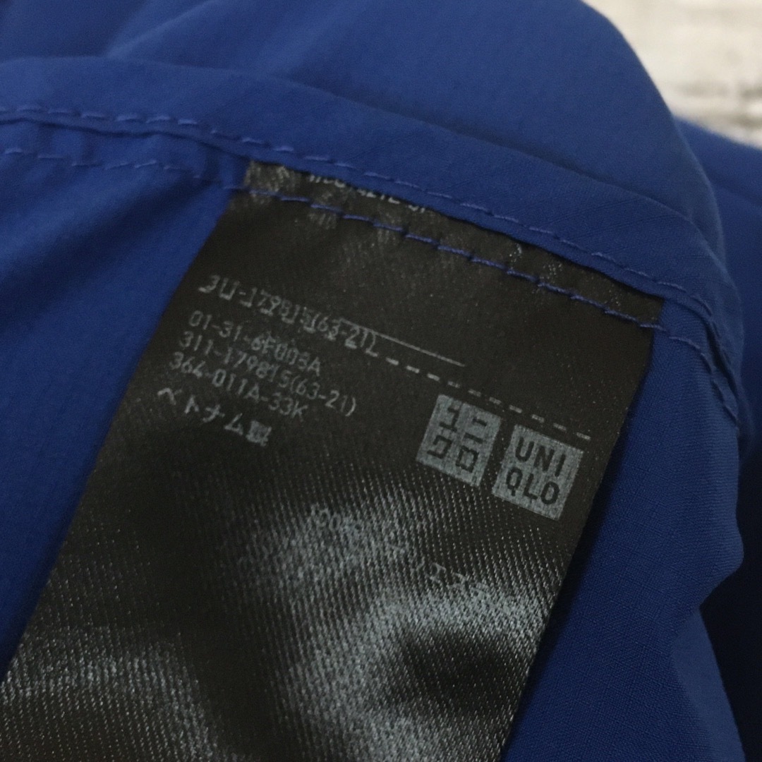 UNIQLO(ユニクロ)の【人気】ユニクロ UNIQLO ウォッシャブルジャケット M 青 ポリエステル メンズのジャケット/アウター(ナイロンジャケット)の商品写真
