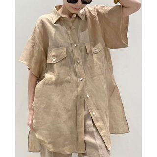 アパルトモンドゥーズィエムクラス(L'Appartement DEUXIEME CLASSE)の新品【HAVEL studio】RAMIE SHORT SLEEVE SHIRT(シャツ/ブラウス(半袖/袖なし))