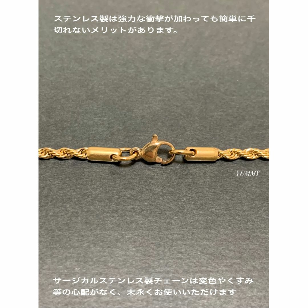 【スクエアコインフレンチロープネックレス 2mm 45cm】エリザベス メンズのアクセサリー(ネックレス)の商品写真