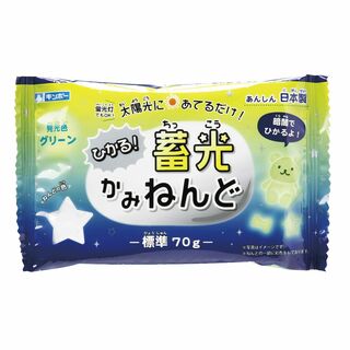 ひかる！ 蓄光かみねんど グリーン(発光色) N-LPG　ギンポー 銀鳥産業(その他)