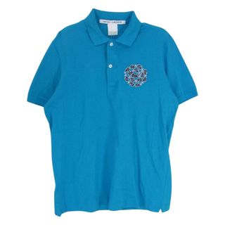 ラコステ(LACOSTE)のLACOSTE ラコステ  PH3002 × CAMPANAS BROTHERS カンパナブラザーズ ワッペン 半袖 ポロシャツ ブルー系 3【中古】(ポロシャツ)