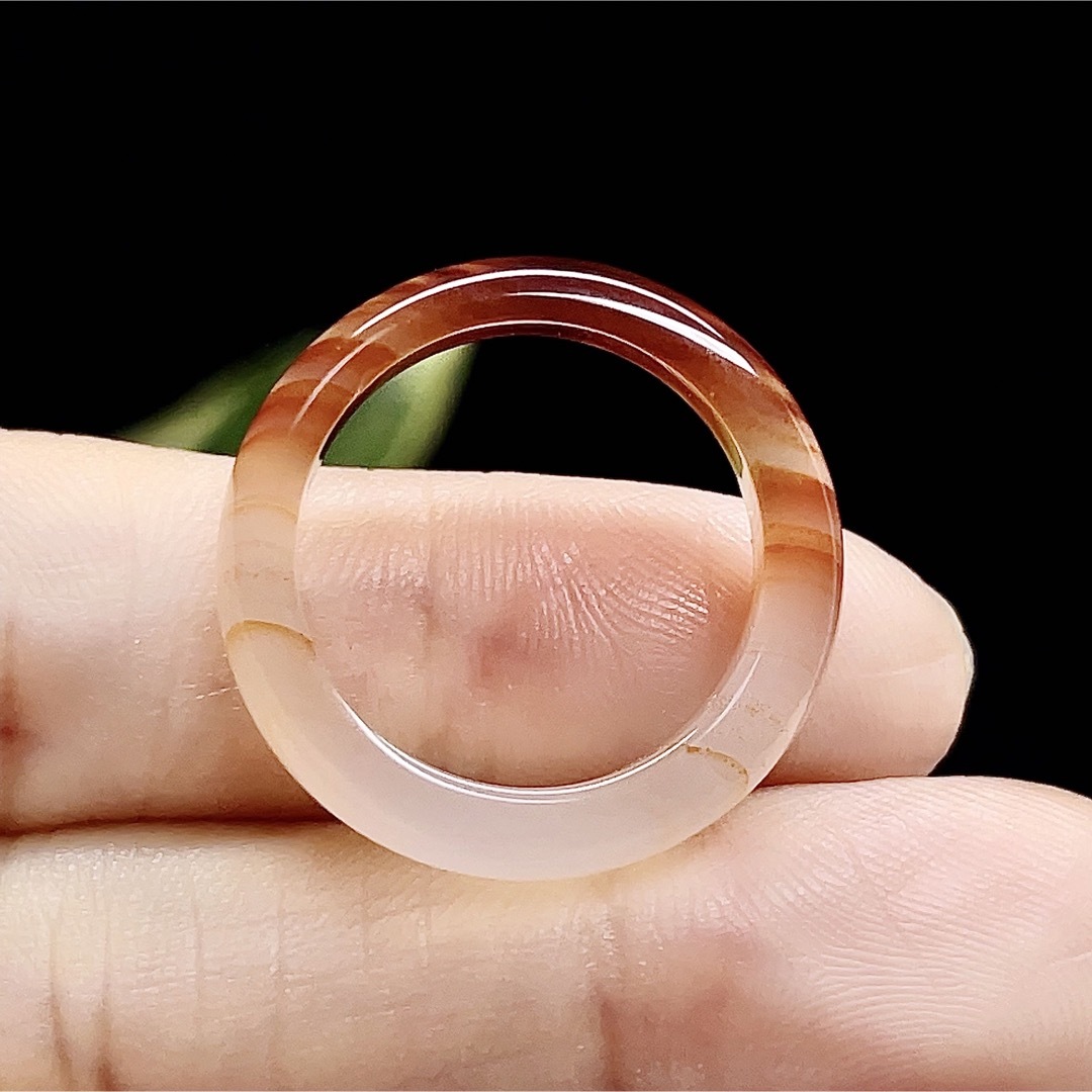 瑪瑙　リング　指輪　アゲート　サードオニキス　天然石　【高品質】55 レディースのアクセサリー(リング(指輪))の商品写真
