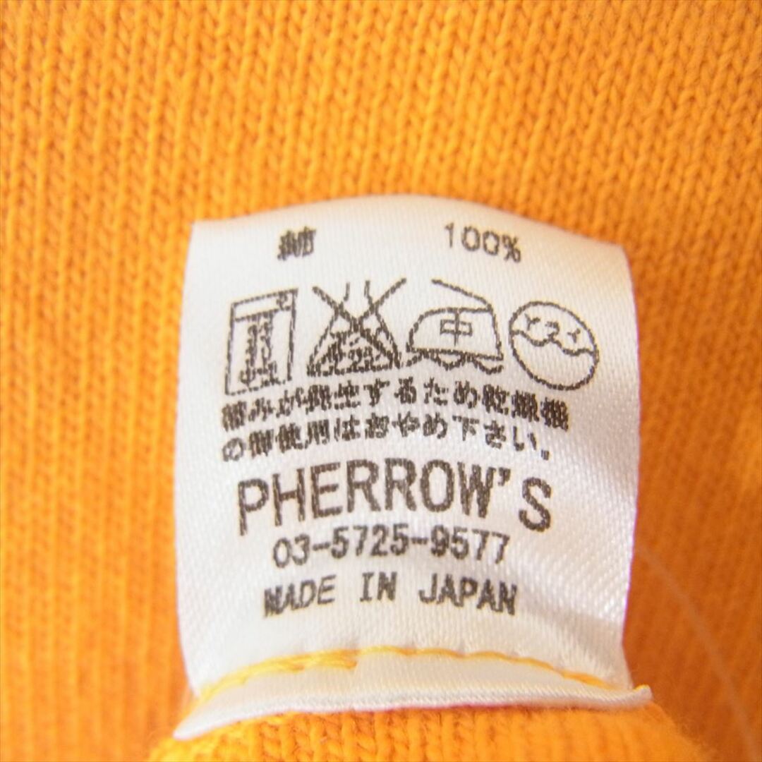 PHERROW'S(フェローズ)のPherrow's フェローズ US.MARINES プリント クルーネック 丸首 半袖 Tシャツ イエロー系 L【中古】 メンズのトップス(シャツ)の商品写真