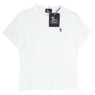 モンクレール(MONCLER)のMONCLER モンクレール H209P8C00004 829FB T-SHIRT MANICA CORTA hann ワッペン付 半袖 TEE Tシャツ ホワイト系 L【新古品】【未使用】【中古】(シャツ)