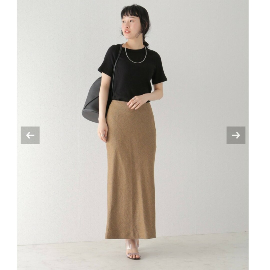 Plage(プラージュ)のプラージュ  minimal rib Tシャツ  黒 レディースのトップス(カットソー(半袖/袖なし))の商品写真