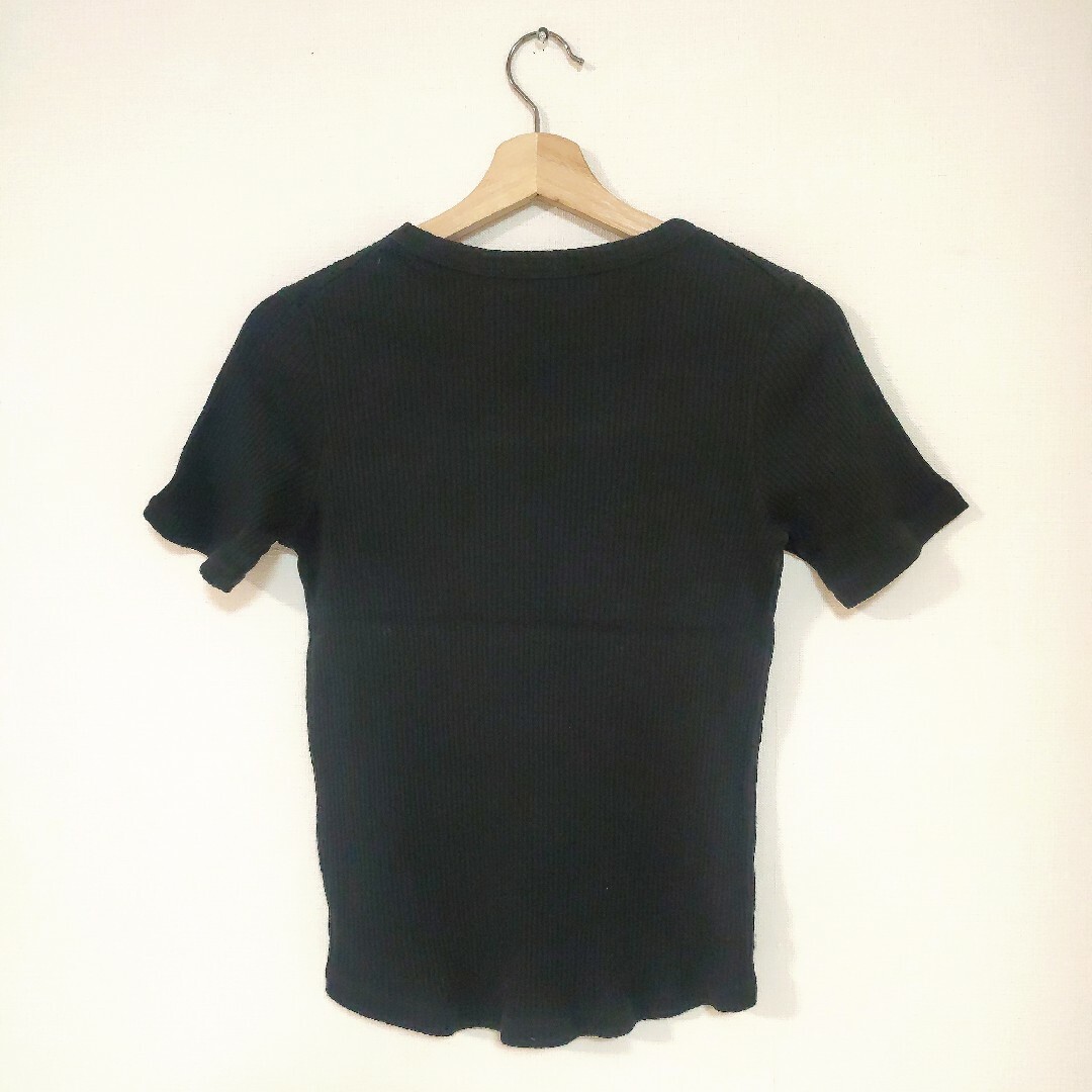 Plage(プラージュ)のプラージュ  minimal rib Tシャツ  黒 レディースのトップス(カットソー(半袖/袖なし))の商品写真