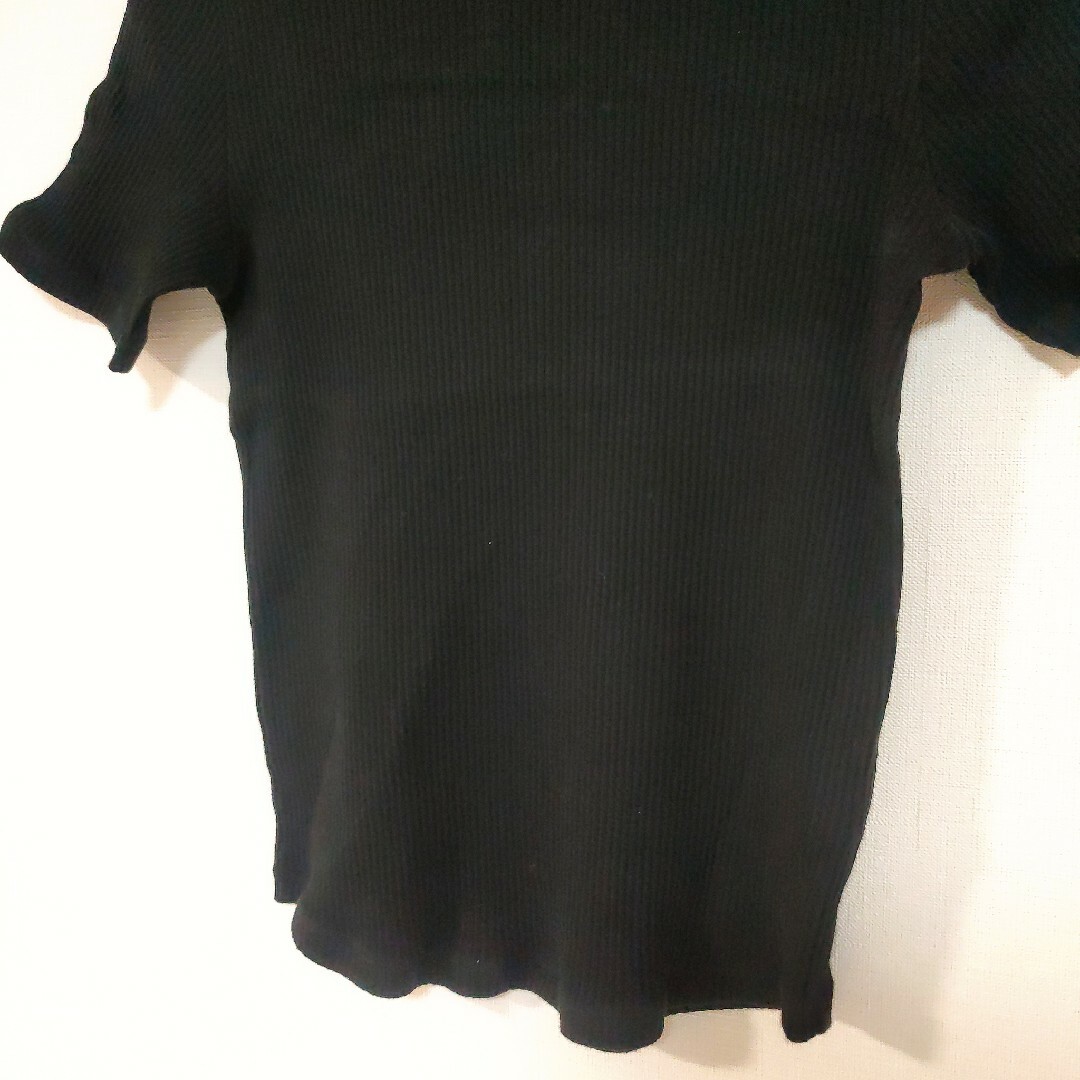 Plage(プラージュ)のプラージュ  minimal rib Tシャツ  黒 レディースのトップス(カットソー(半袖/袖なし))の商品写真