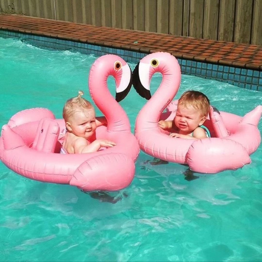 浮き輪　子ども　赤ちゃん　フラミンゴ　海　プール　旅行　ピンク　可愛い　韓国 キッズ/ベビー/マタニティのおもちゃ(その他)の商品写真