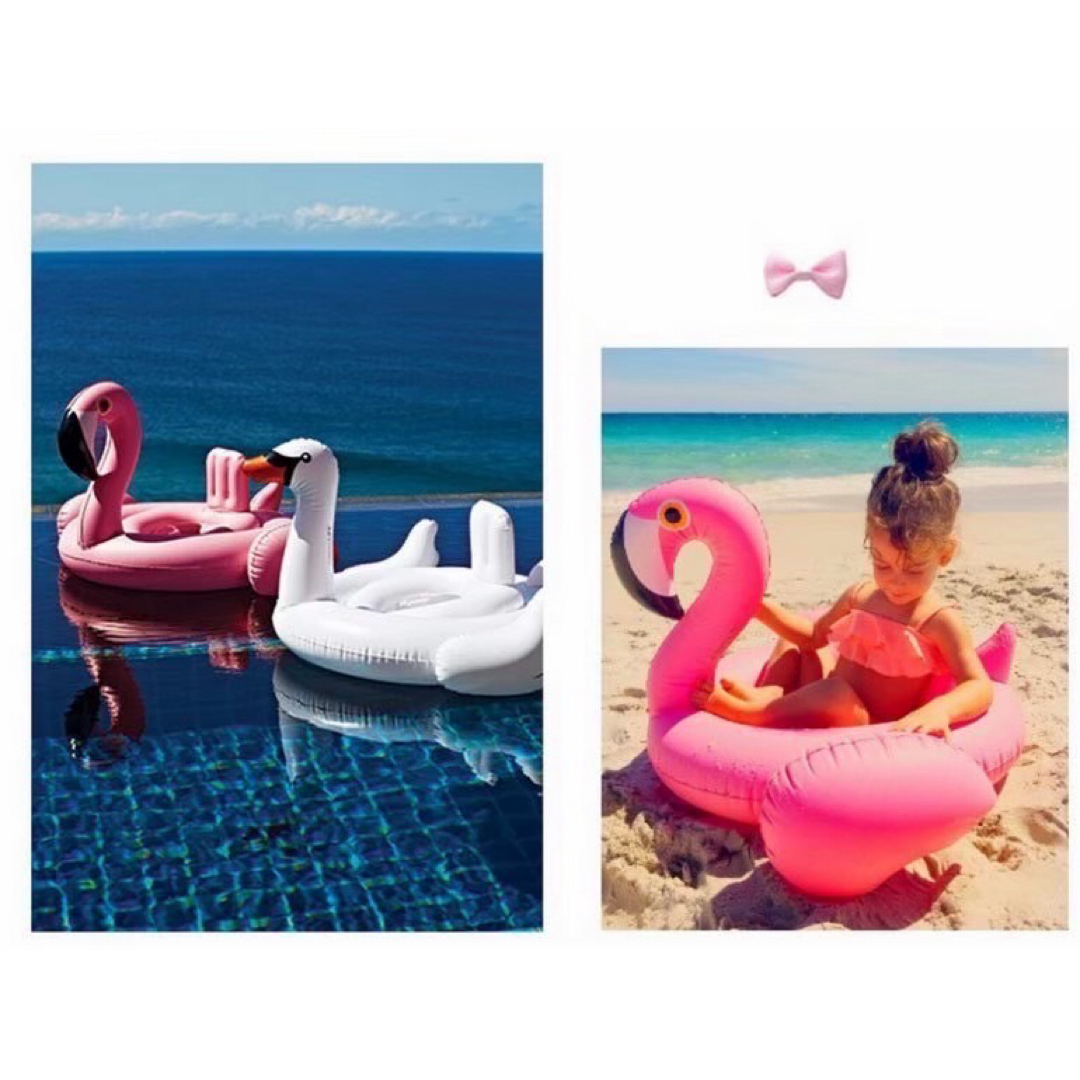 浮き輪　子ども　赤ちゃん　フラミンゴ　海　プール　旅行　ピンク　可愛い　韓国 キッズ/ベビー/マタニティのおもちゃ(その他)の商品写真