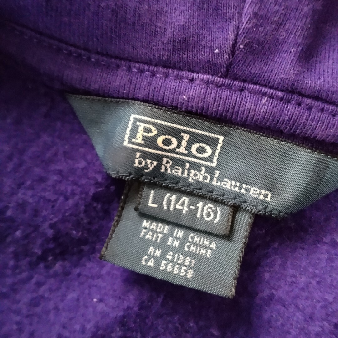 POLO RALPH LAUREN(ポロラルフローレン)の【美品】ラルフローレン　ジップアップ パーカー 　キッズL　150-160 キッズ/ベビー/マタニティのキッズ服男の子用(90cm~)(ジャケット/上着)の商品写真