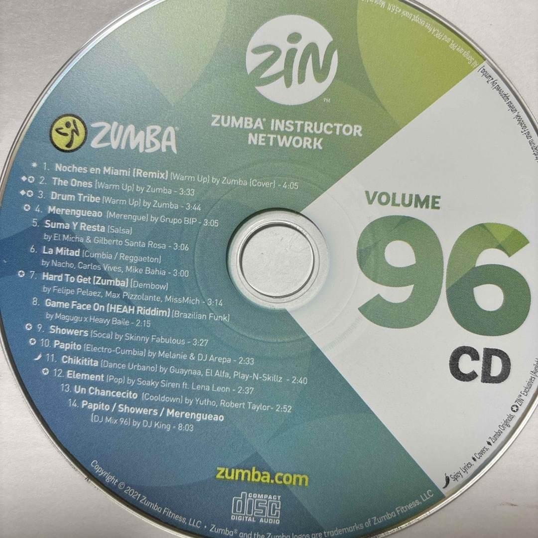 Zumba(ズンバ)のズンバ　ZIN96  CD.DVD エンタメ/ホビーのCD(その他)の商品写真