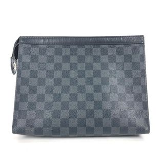 ルイヴィトン(LOUIS VUITTON)のルイヴィトン LOUIS VUITTON ポシェット・ヴォワヤージュ MM N41696 ダミエグラフィット セカンドバッグ カバン ポーチ クラッチバッグ ダミエグラフィットキャンバス ブラック(セカンドバッグ/クラッチバッグ)