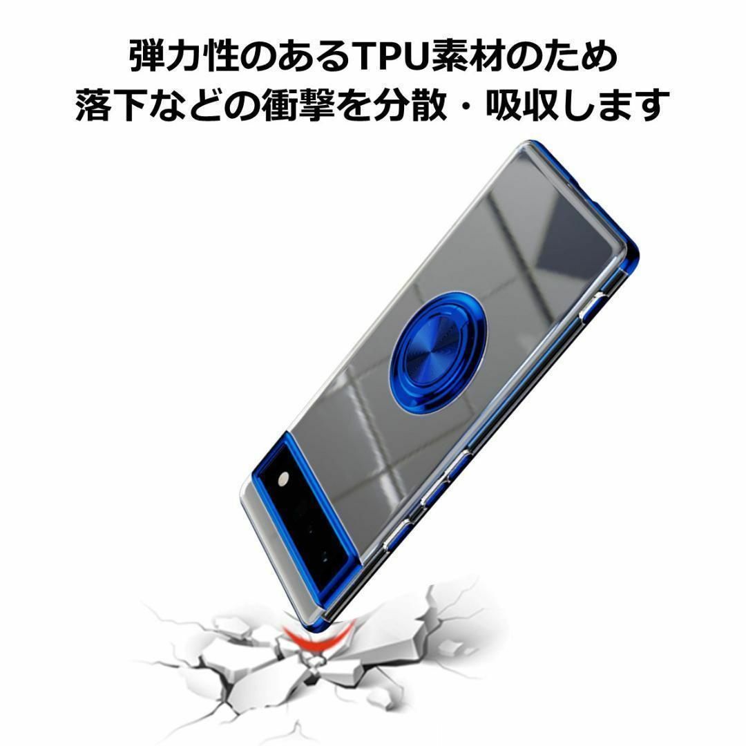 Pixel 8a ケース 透明 TPU リング シルバー スマホ/家電/カメラのスマホアクセサリー(Androidケース)の商品写真