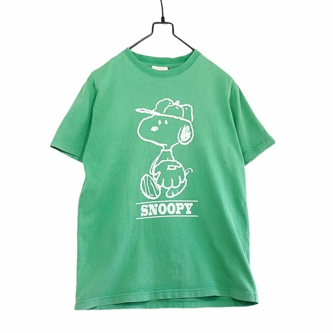 Champion(チャンピオン)の【雰囲気抜群!!】チャンピオン スヌーピー プリントTシャツ 半袖 S 緑 メンズのトップス(Tシャツ/カットソー(半袖/袖なし))の商品写真