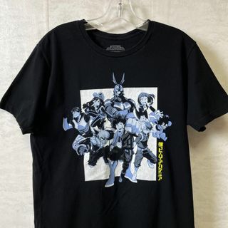 海外限定デザイン　僕のヒーローアカデミア　黒ブラック　半袖Ｔシャツ　メンズ古着(Tシャツ/カットソー(半袖/袖なし))