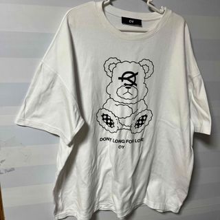 オーワイ(OY)のOY オーワイ　くま　BIG Tシャツ　ホワイト(Tシャツ/カットソー(半袖/袖なし))