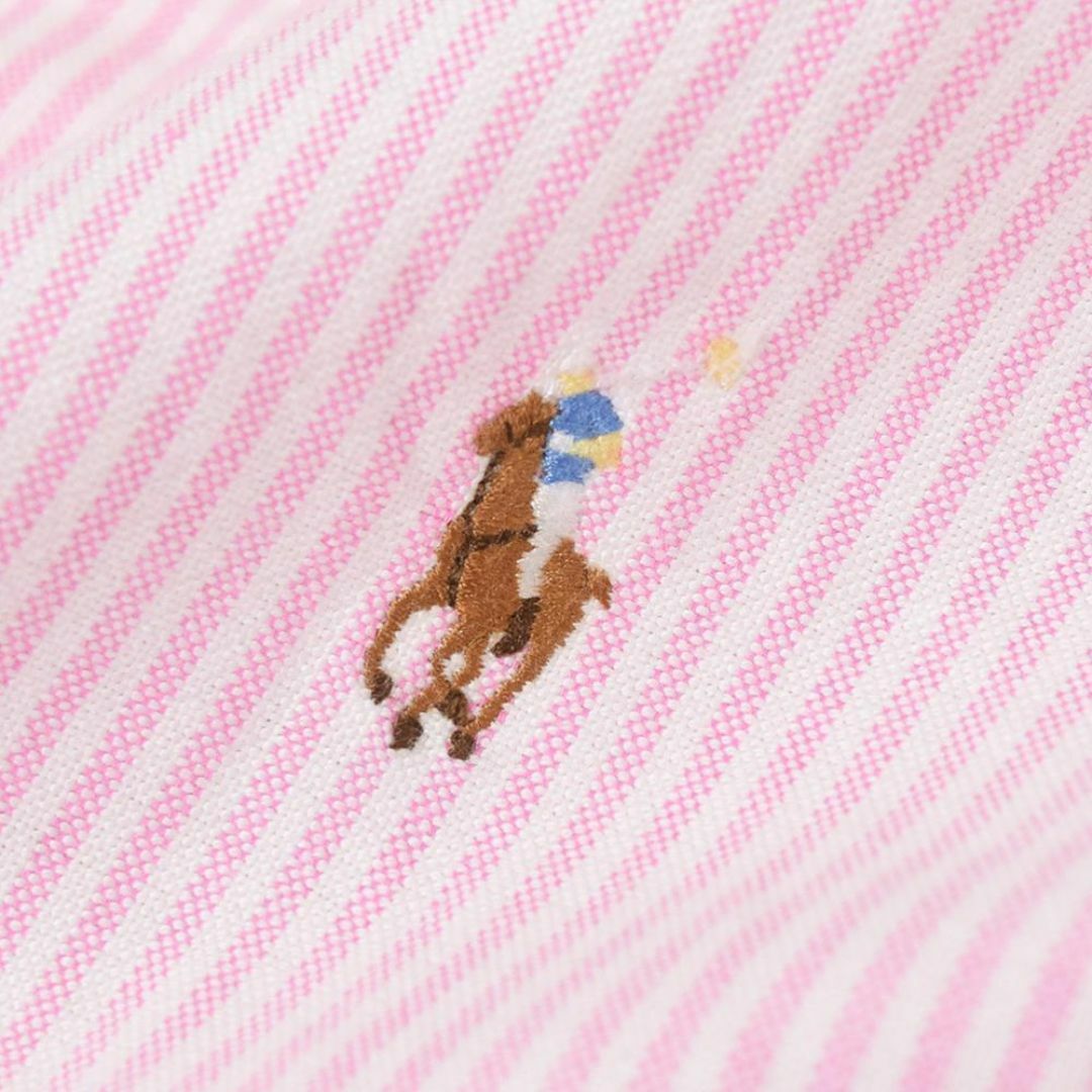 Ralph Lauren(ラルフローレン)のラルフローレン ポニー刺繍 オックスフォード ストライプシャツ XS ピンク レディースのトップス(シャツ/ブラウス(長袖/七分))の商品写真