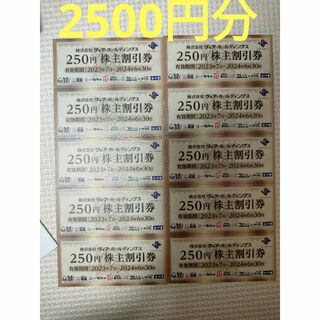 2500円分ヴィアホールディングス株主優待券(レストラン/食事券)