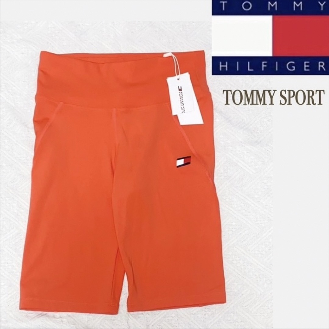 TOMMY HILFIGER(トミーヒルフィガー)の【タグ付き新品 XS】TOMMY SPORT ロゴハーフレギンス レディースのレッグウェア(レギンス/スパッツ)の商品写真