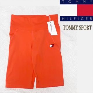 TOMMY HILFIGER - 【タグ付き新品 XS】TOMMY SPORT ロゴハーフレギンス