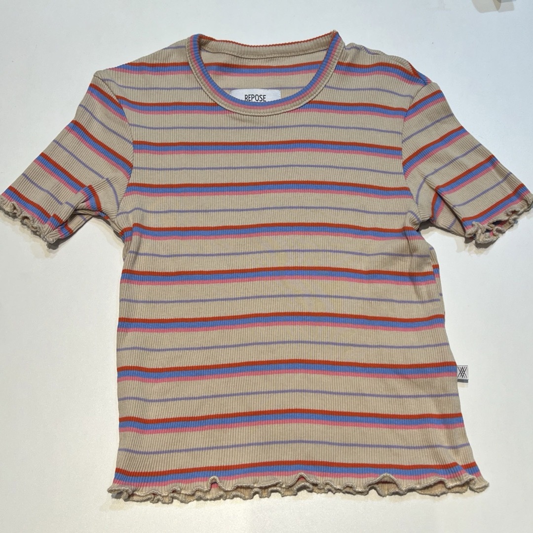 Ron Herman(ロンハーマン)のREPOSE AMS slim tee  multi stripe 3y キッズ/ベビー/マタニティのキッズ服女の子用(90cm~)(Tシャツ/カットソー)の商品写真