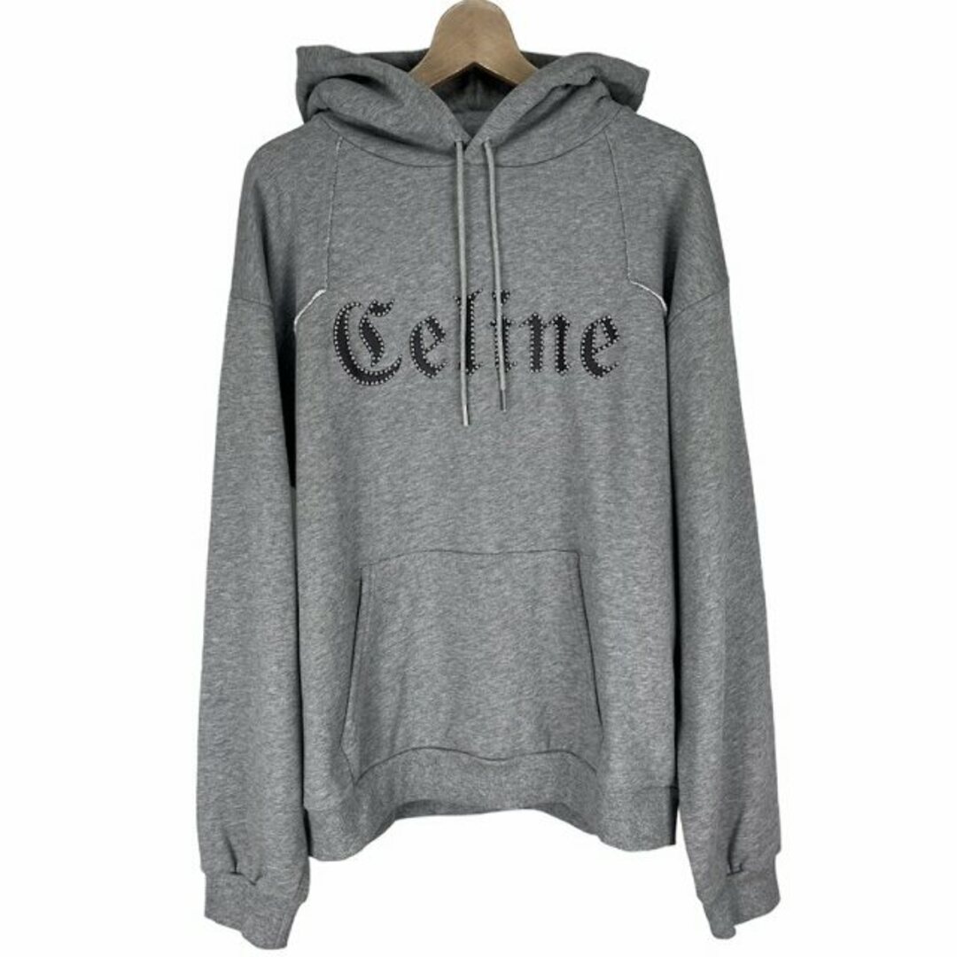 celine(セリーヌ)のCELINE 22SS スタッズ付き フーディ パーカー XL グレー メンズのトップス(パーカー)の商品写真