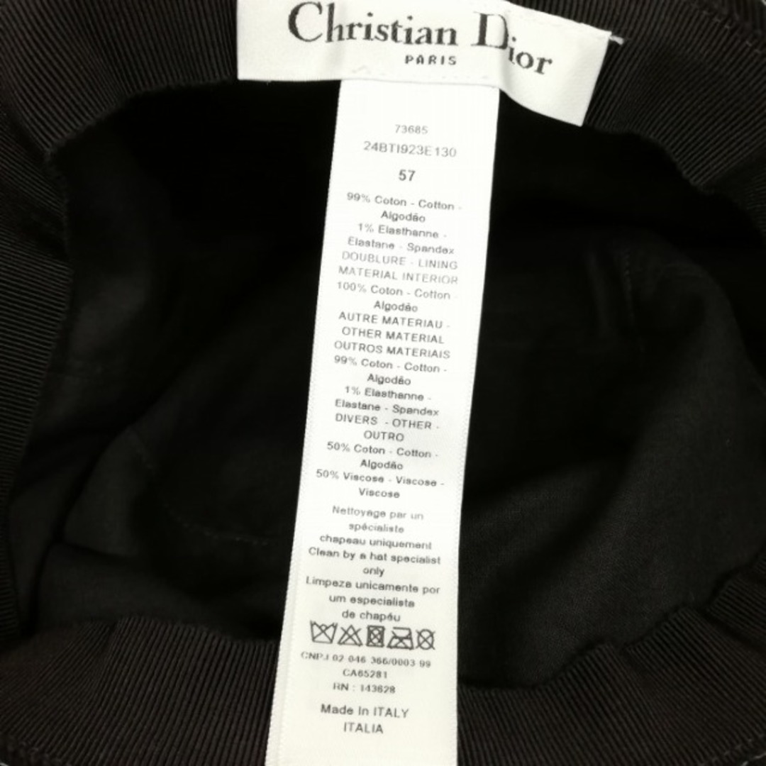 Christian Dior(クリスチャンディオール)の美品 24BTI923E130 Dior Union ボブハット 57 ブラック レディースの帽子(ハット)の商品写真