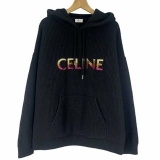 celine - CELINE 22AW グラデーション ロゴ スパンコール ウール ニット XL