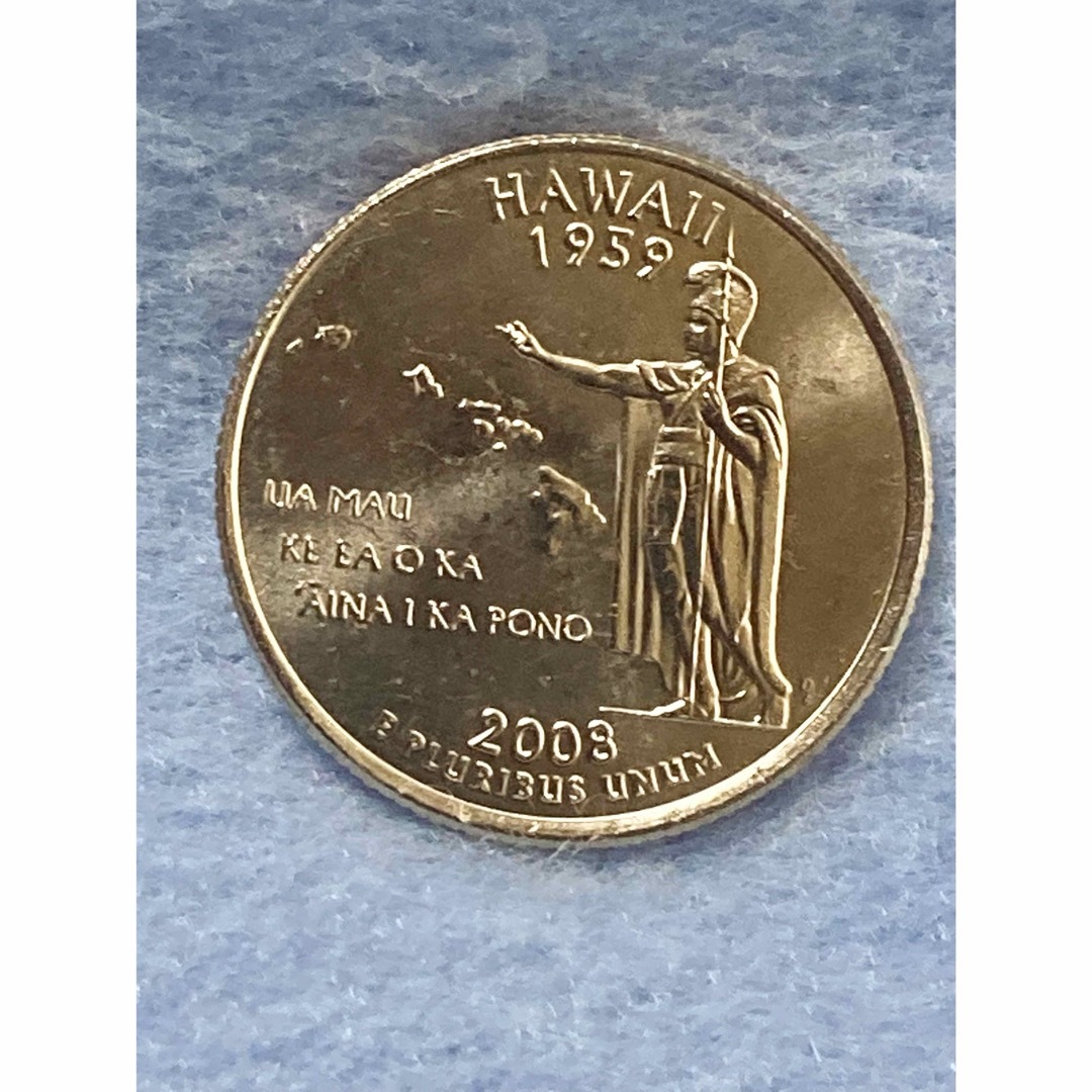 アメリカ25セント  記念硬貨Hawaii 2008-5-D エンタメ/ホビーの美術品/アンティーク(貨幣)の商品写真