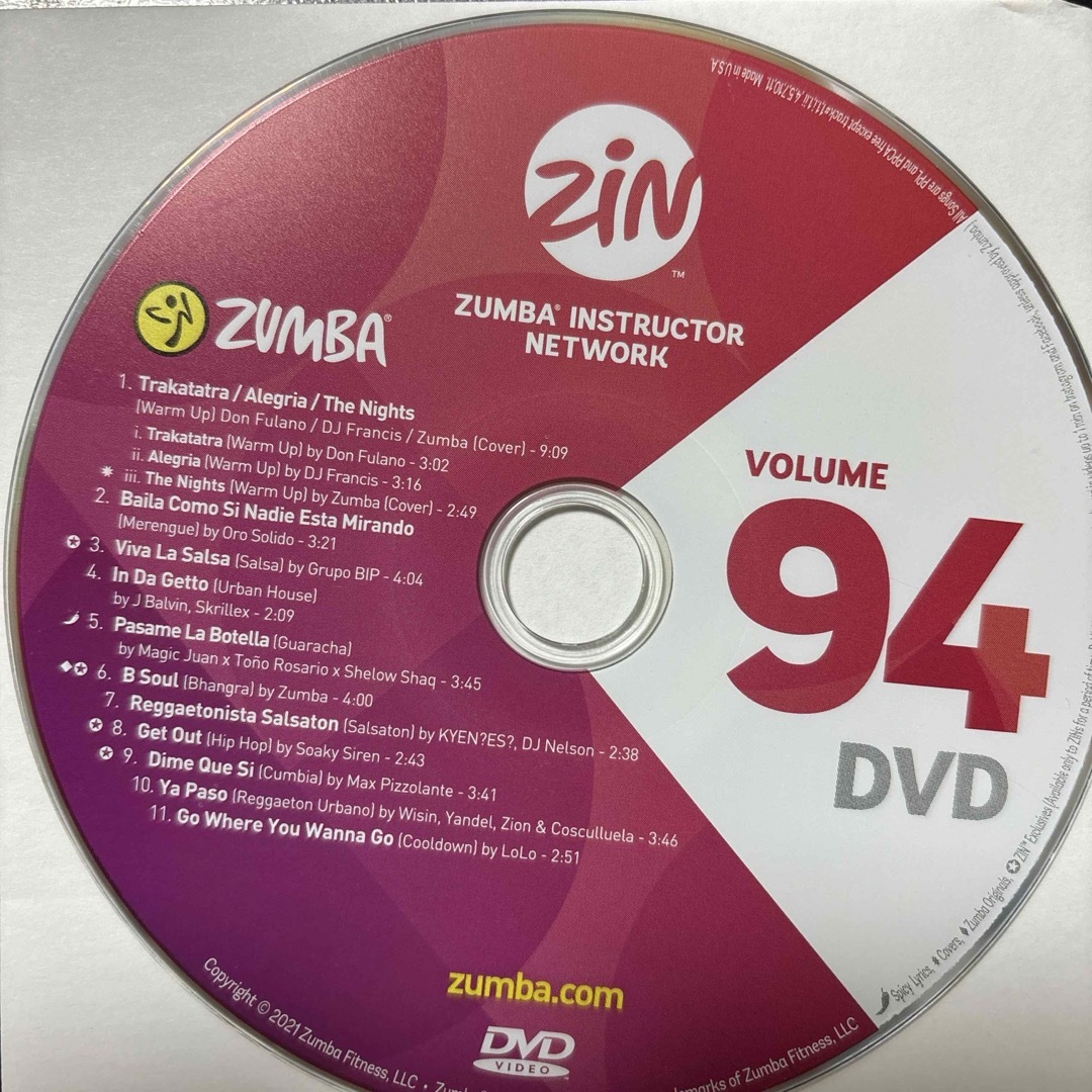 Zumba(ズンバ)のズンバ　ZIN94  CD.DVD エンタメ/ホビーのCD(その他)の商品写真