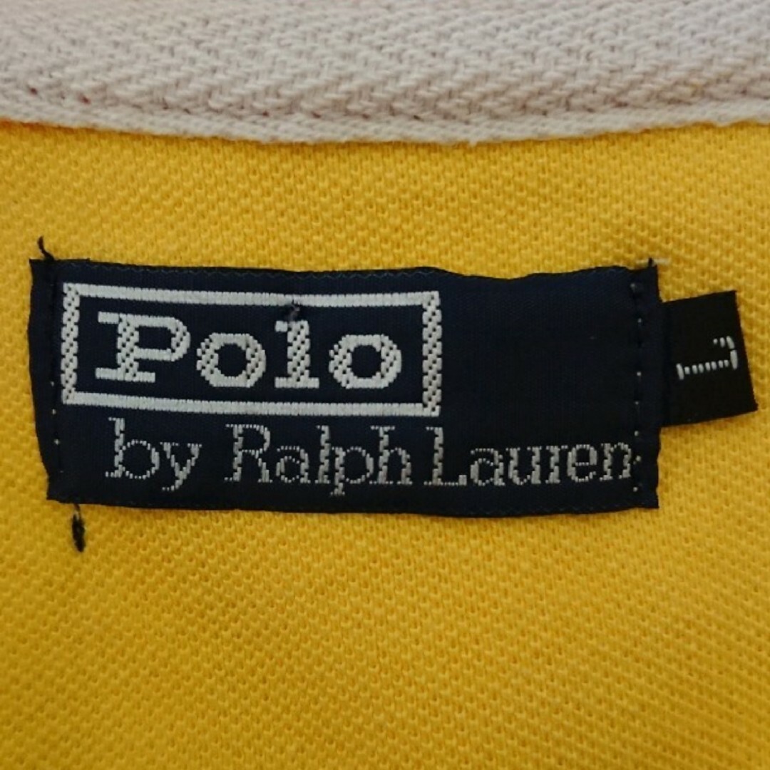 POLO RALPH LAUREN(ポロラルフローレン)のポロバイ ラルフローレン ビック ポニー 刺繍 ロゴ イエロー 半袖 ポロシャツ メンズのトップス(ポロシャツ)の商品写真