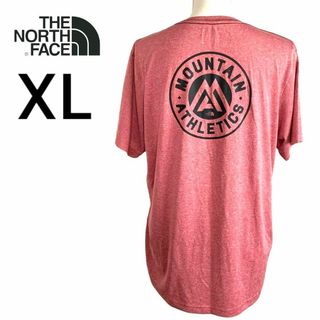 ザノースフェイス(THE NORTH FACE)のノースフェイス ストレッチ Tシャツ メンズ XL 赤 バックプリント(Tシャツ/カットソー(半袖/袖なし))