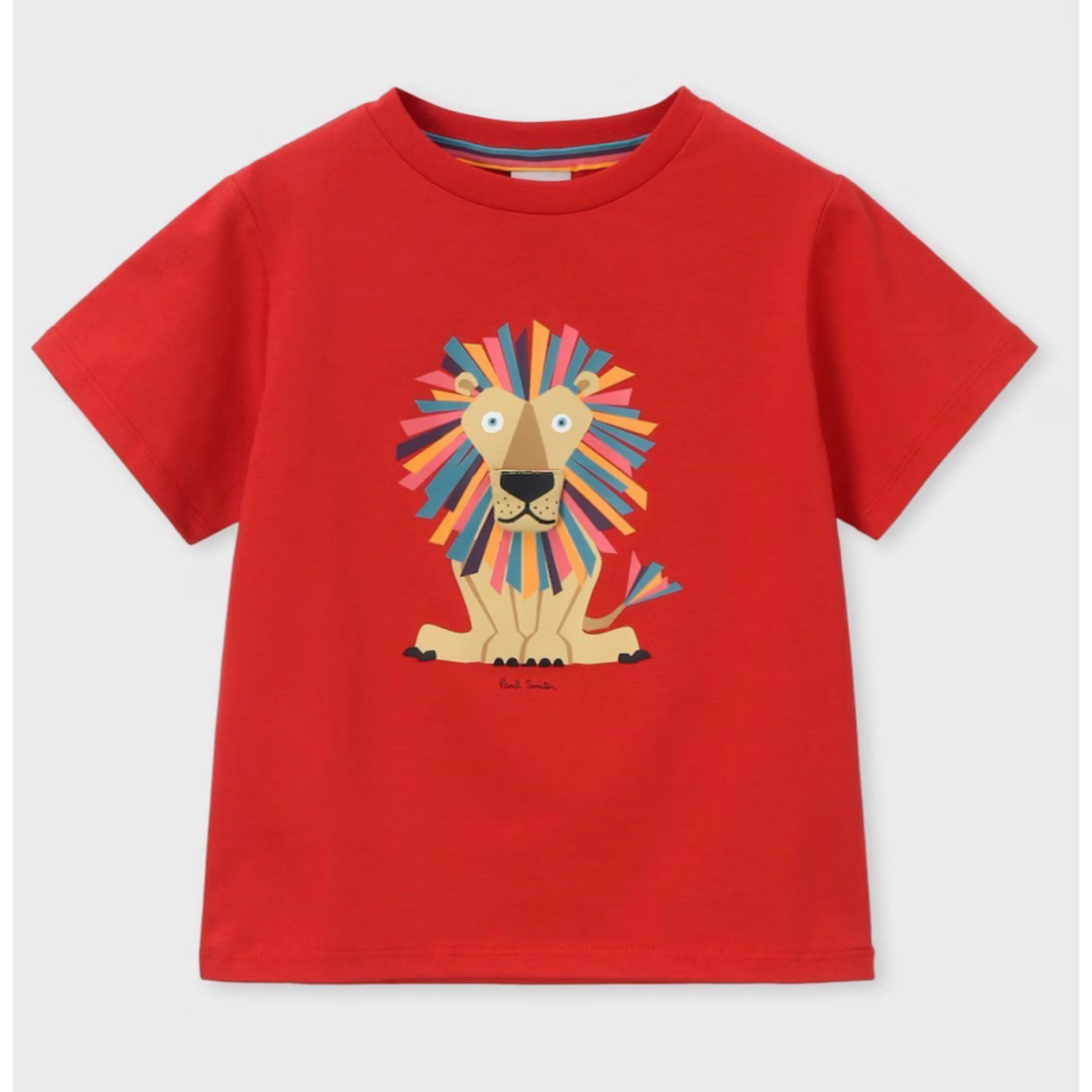 Paul Smith(ポールスミス)の【新品】Paul Smith Junior ライオンギミック Tシャツ　赤 キッズ/ベビー/マタニティのキッズ服男の子用(90cm~)(Tシャツ/カットソー)の商品写真