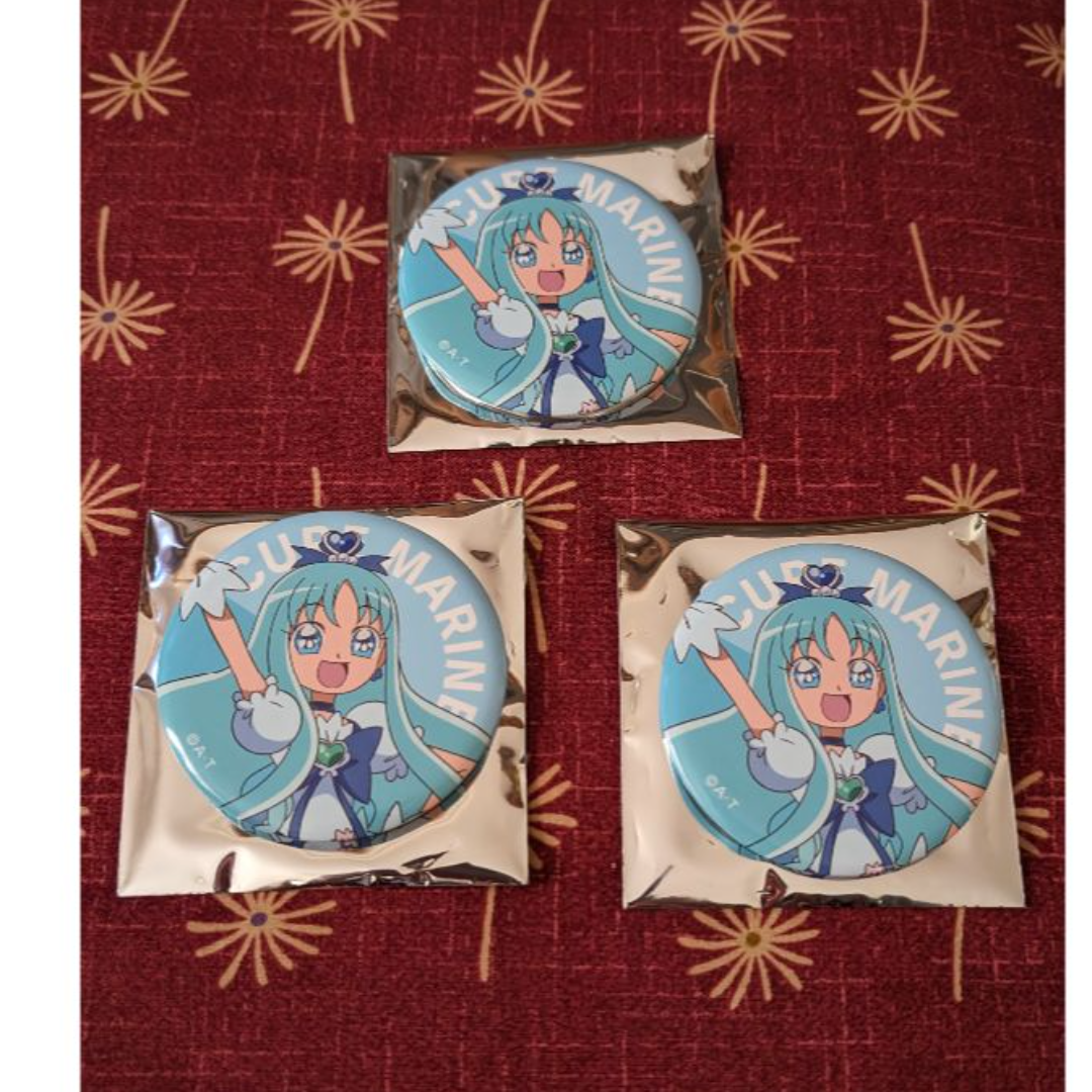 プリキュアプリティピックアップ  第2弾 キュアマリン缶バッジセット エンタメ/ホビーのアニメグッズ(バッジ/ピンバッジ)の商品写真