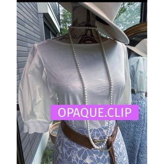 オペークドットクリップ(OPAQUE.CLIP)の綺麗なお姉さんのオペークドットクリップふんわりお袖トップス(Tシャツ(半袖/袖なし))