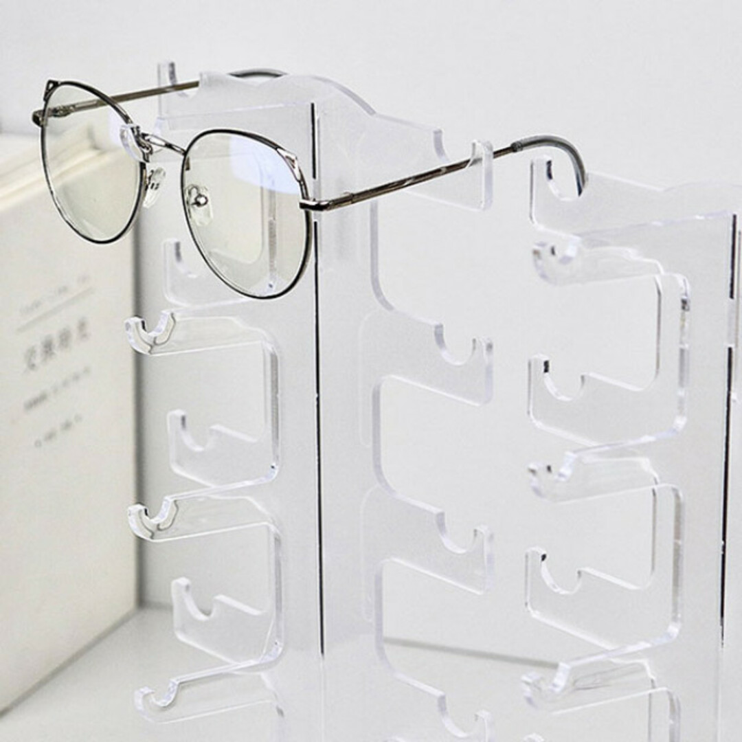 メガネ スタンド 眼鏡 サングラス 10本用 置き ディスプレイ 収納 レディースのファッション小物(サングラス/メガネ)の商品写真