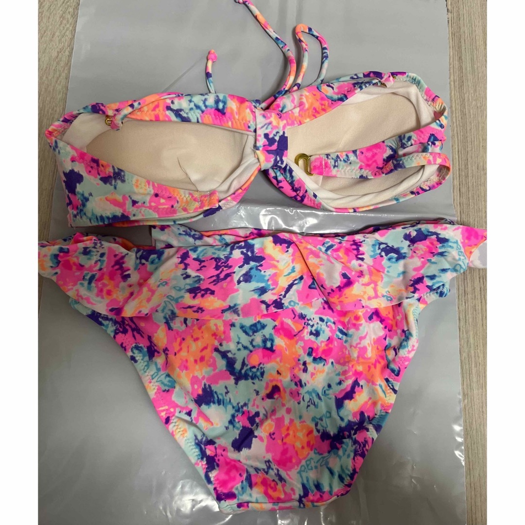 水着　レディース　ビキニ　リボン　バンドゥ　タイダイ　ピンク　Ｍサイズ レディースの水着/浴衣(水着)の商品写真