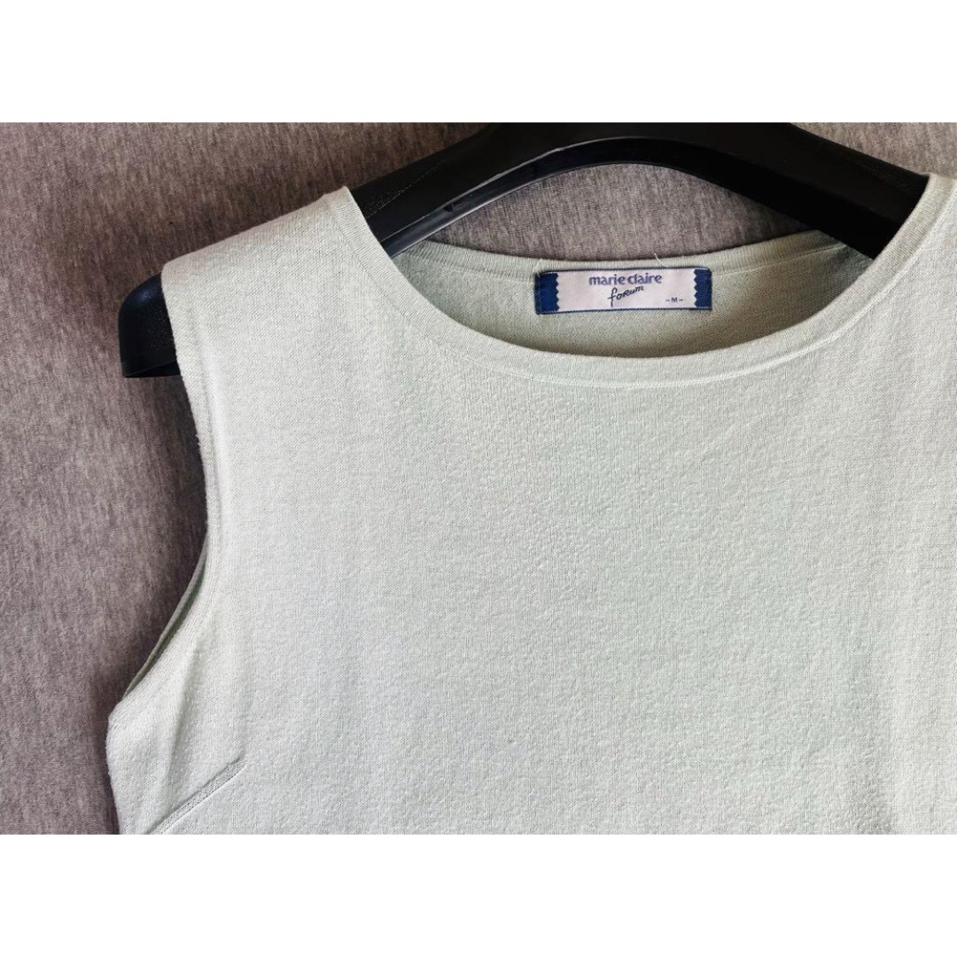 Marie Claire(マリクレール)のマリクレール ノースリーブ サマーニット 綿ニット レディースのトップス(ニット/セーター)の商品写真
