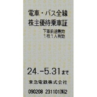東急　株主優待　乗車券　1枚　a(鉄道乗車券)