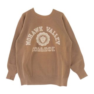 チャンピオン(Champion)のChampion チャンピオン スウェット ヴィンテージ 60s 大文字ランタグ 後期 MOHAWK VALLEY プリント ラグラン スウェット ブラウン系 L【中古】(スウェット)