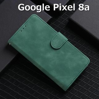 Google Pixel8a ケース 手帳 グリーン(Androidケース)