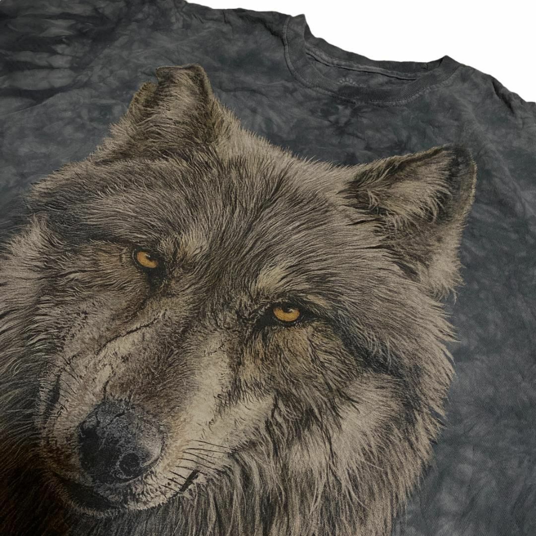 ザマウンテン 半袖Tシャツ アニマルT タイダイ オオカミ ウルフ b53 メンズのトップス(Tシャツ/カットソー(半袖/袖なし))の商品写真