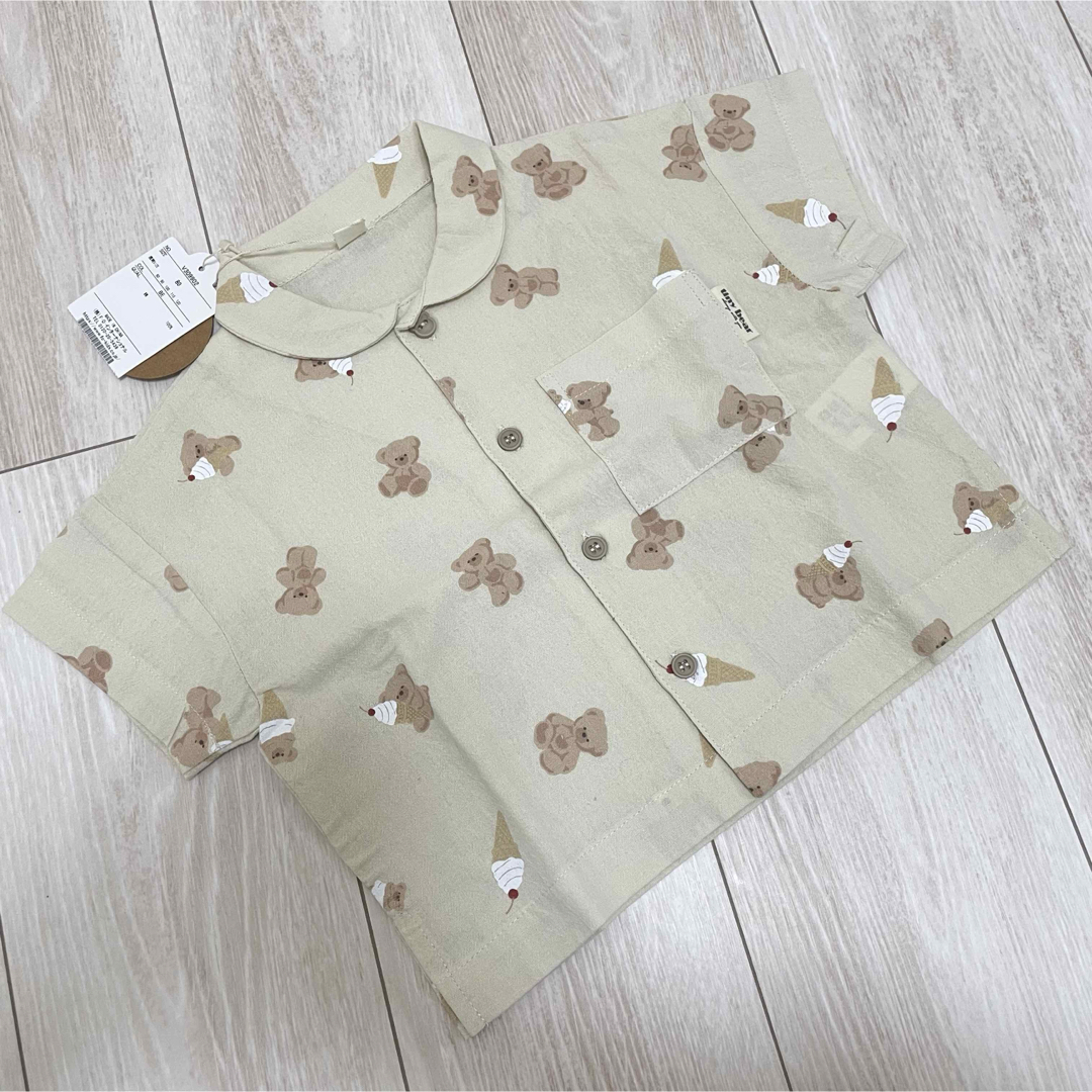 apres les cours(アプレレクール)のアプレレクール tiny bear 総柄シャツ キッズ/ベビー/マタニティのベビー服(~85cm)(シャツ/カットソー)の商品写真