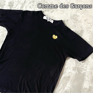 COMME des GARCONS - 【希少XLサイズ】プレイ コムデギャルソン☆刺繍ハート金ロゴ 即完売 Tシャツ