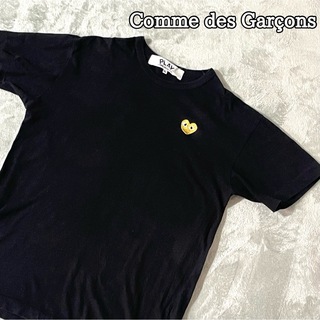 コムデギャルソン(COMME des GARCONS)の【希少XLサイズ】プレイ コムデギャルソン☆刺繍ハート金ロゴ 即完売 Tシャツ(Tシャツ/カットソー(半袖/袖なし))