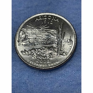 アメリカ25セント  記念硬貨Arizona 2008-3-P(貨幣)